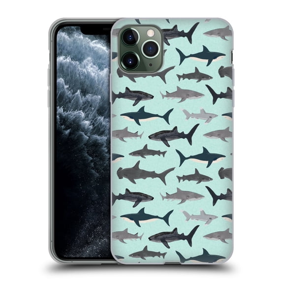 Head Case Designs Officially Licensed Andrea Lauren Design Sea Animals Sharks Soft Gel Case Compatible with Apple iPhone 11 Pro Max