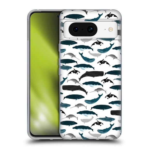 Head Case Designs Officially Licensed Andrea Lauren Design Sea Animals Whales Soft Gel Case Compatible with Google Pixel 8