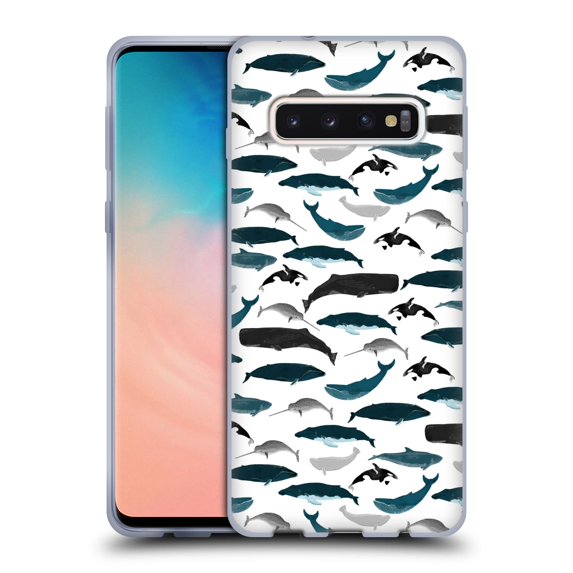 Head Case Designs Officially Licensed Andrea Lauren Design Sea Animals Whales Soft Gel Case Compatible with Samsung Galaxy S10