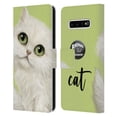 thumbnail image 1 of Head Case Designs Officially Licensed Animal Club International Faces British Shorthair Leather Book Wallet Case Cover Compatible with Samsung Galaxy S10+ / S10 Plus, 1 of 6