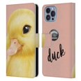 thumbnail image 1 of Head Case Designs Officially Licensed Animal Club International Faces Duck Leather Book Wallet Case Cover Compatible with Apple iPhone 14, 1 of 6