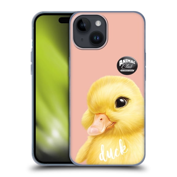 Head Case Designs Officially Licensed Animal Club International Faces Duck Soft Gel Case Compatible with Apple iPhone 15