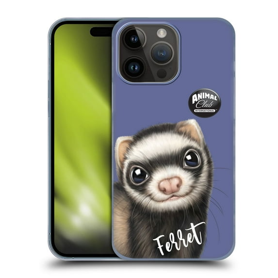Head Case Designs Officially Licensed Animal Club International Faces Ferret Hard Back Case Compatible with Apple iPhone 15 Pro Max