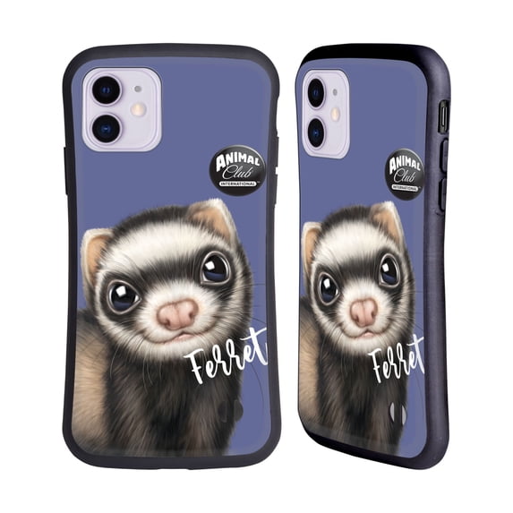 Head Case Designs Officially Licensed Animal Club International Faces Ferret Hybrid Case Compatible with Apple iPhone 11