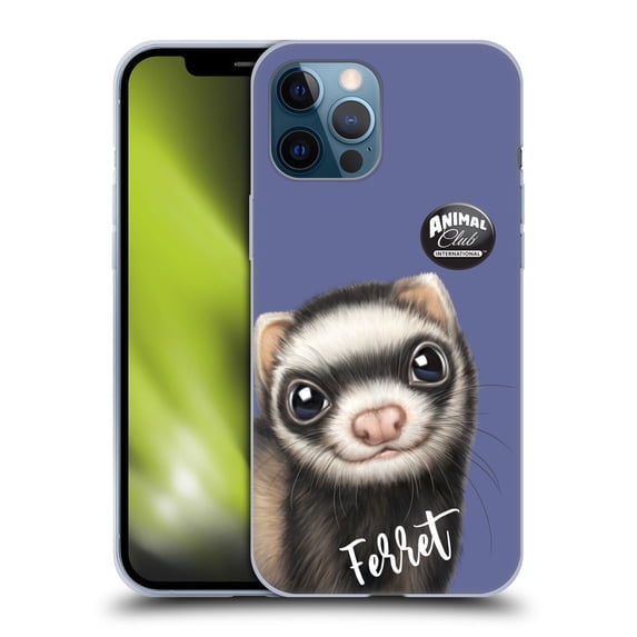 Head Case Designs Officially Licensed Animal Club International Faces Ferret Soft Gel Case Compatible with Apple iPhone 12 Pro Max