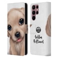 thumbnail image 1 of Head Case Designs Officially Licensed Animal Club International Faces Golden Retriever Leather Book Wallet Case Cover Compatible with Samsung Galaxy S22 Ultra 5G, 1 of 6