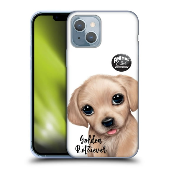 Head Case Designs Officially Licensed Animal Club International Faces Golden Retriever Soft Gel Case Compatible with Apple iPhone 14