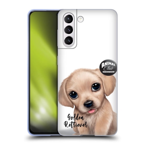Head Case Designs Officially Licensed Animal Club International Faces Golden Retriever Soft Gel Case Compatible with Samsung Galaxy S21 5G