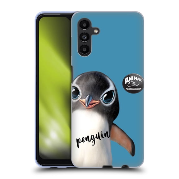 Head Case Designs Officially Licensed Animal Club International Faces Penguin Soft Gel Case Compatible with Samsung Galaxy A13 5G (2021)