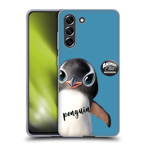 Head Case Designs Officially Licensed Animal Club International Faces Penguin Soft Gel Case Compatible with Samsung Galaxy S21 FE 5G