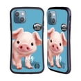thumbnail image 1 of Head Case Designs Officially Licensed Animal Club International Faces Pig Hybrid Case Compatible with Apple iPhone 13, 1 of 7