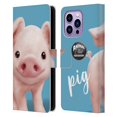 thumbnail image 1 of Head Case Designs Officially Licensed Animal Club International Faces Pig Leather Book Wallet Case Cover Compatible with Apple iPhone 14 Pro Max, 1 of 6