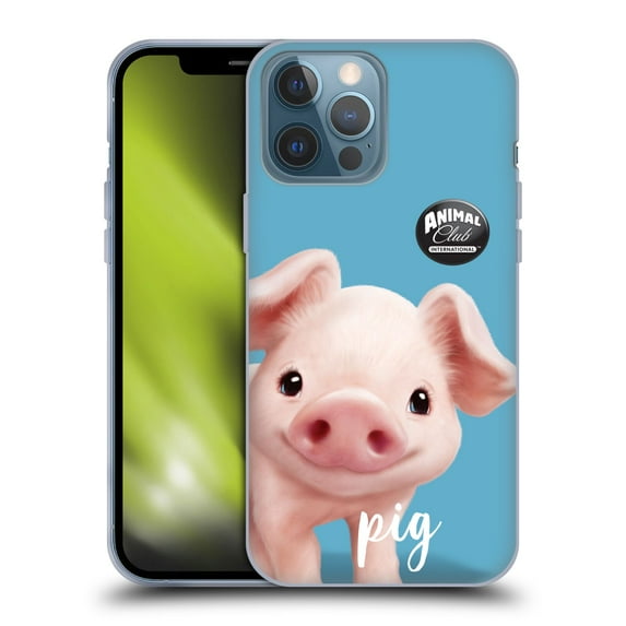 Head Case Designs Officially Licensed Animal Club International Faces Pig Soft Gel Case Compatible with Apple iPhone 13 Pro Max