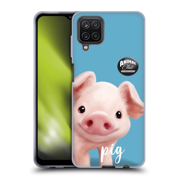 Head Case Designs Officially Licensed Animal Club International Faces Pig Soft Gel Case Compatible with Samsung Galaxy A12 (2020)