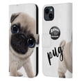 thumbnail image 1 of Head Case Designs Officially Licensed Animal Club International Faces Pug Leather Book Wallet Case Cover Compatible with Apple iPhone 15 Plus, 1 of 6