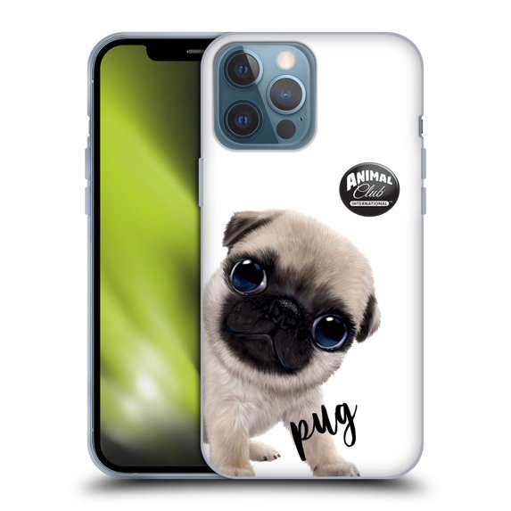Head Case Designs Officially Licensed Animal Club International Faces Pug Soft Gel Case Compatible with Apple iPhone 13 Pro Max