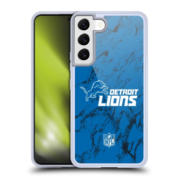 Head Case Designs NFL Detroit Lions Graphics Coloured Marble Soft Gel Case for Samsung Galaxy S22 5G