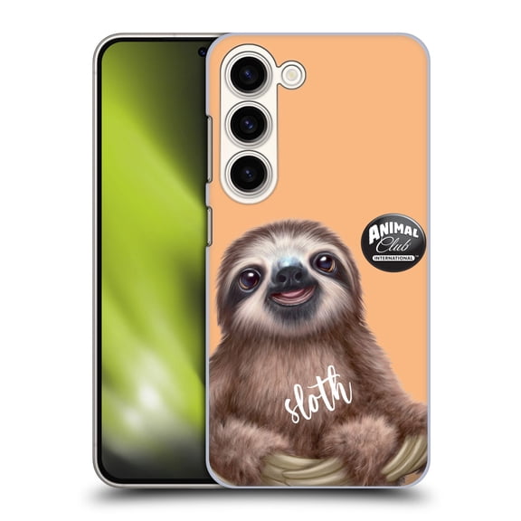 Head Case Designs Officially Licensed Animal Club International Faces Sloth Hard Back Case Compatible with Samsung Galaxy S23 5G
