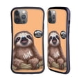 thumbnail image 1 of Head Case Designs Officially Licensed Animal Club International Faces Sloth Hybrid Case Compatible with Apple iPhone 14 Pro Max, 1 of 7