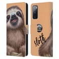 thumbnail image 1 of Head Case Designs Officially Licensed Animal Club International Faces Sloth Leather Book Wallet Case Cover Compatible with Samsung Galaxy S20 FE / 5G, 1 of 6