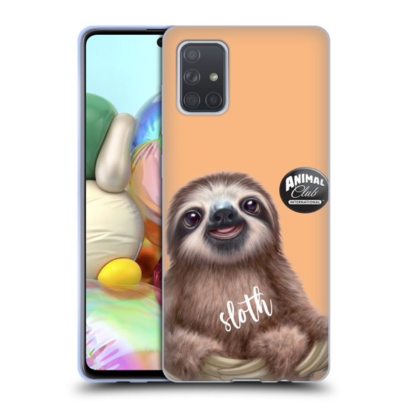 Head Case Designs Officially Licensed Animal Club International Faces Sloth Soft Gel Case Compatible with Samsung Galaxy A71 (2019)