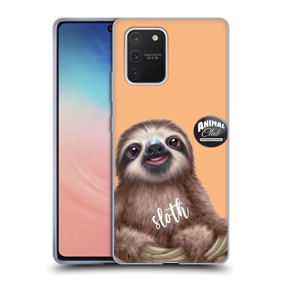 Head Case Designs Officially Licensed Animal Club International Faces Sloth Soft Gel Case Compatible with Samsung Galaxy S10 Lite