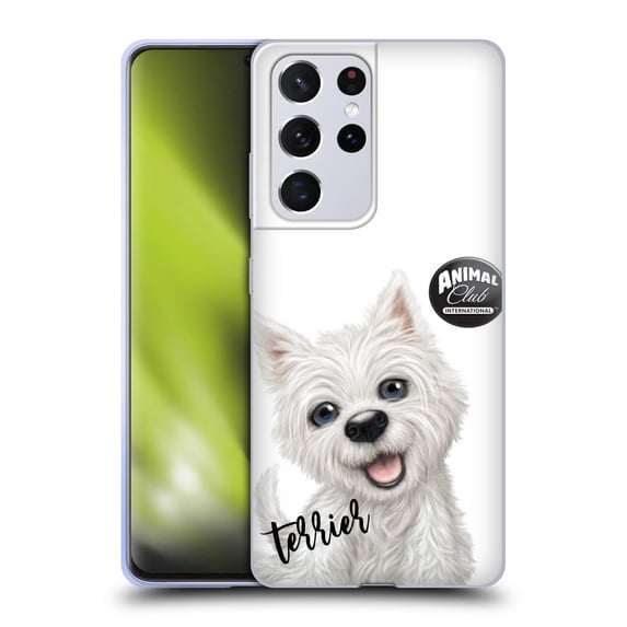 Head Case Designs Officially Licensed Animal Club International Faces Terrier Soft Gel Case Compatible with Samsung Galaxy S21 Ultra 5G