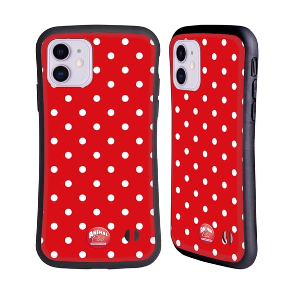 Head Case Designs Officially Licensed Animal Club International Patterns Polka Dots Red Hybrid Case Compatible with Apple iPhone 11