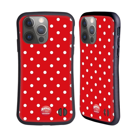 Head Case Designs Officially Licensed Animal Club International Patterns Polka Dots Red Hybrid Case Compatible with Apple iPhone 14 Pro