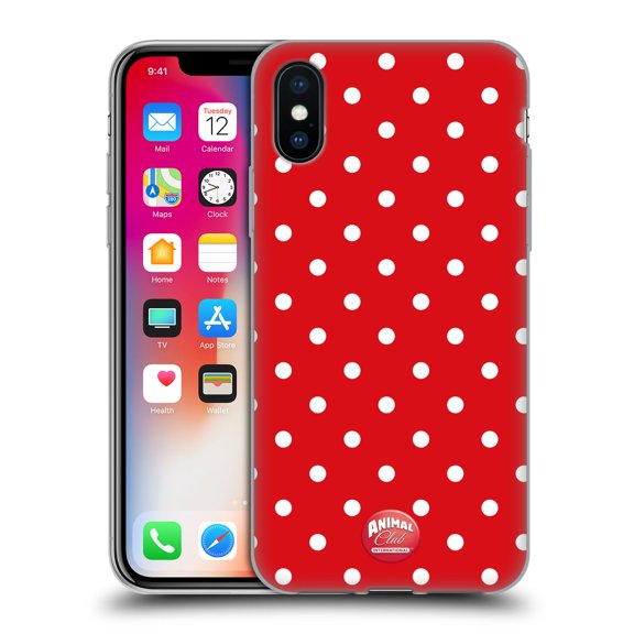 Head Case Designs Officially Licensed Animal Club International Patterns Polka Dots Red Soft Gel Case Compatible with Apple iPhone X / iPhone XS
