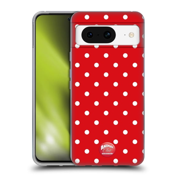 Head Case Designs Officially Licensed Animal Club International Patterns Polka Dots Red Soft Gel Case Compatible with Google Pixel 8