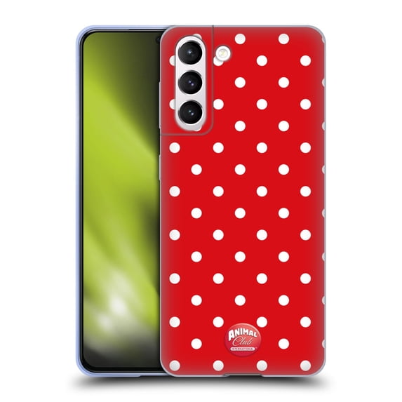 Head Case Designs Officially Licensed Animal Club International Patterns Polka Dots Red Soft Gel Case Compatible with Samsung Galaxy S21 5G