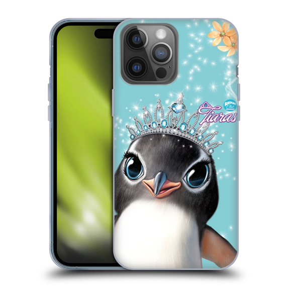 Head Case Designs Officially Licensed Animal Club International Royal Faces Penguin Soft Gel Case Compatible with Apple iPhone 14 Pro Max
