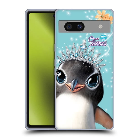 Head Case Designs Officially Licensed Animal Club International Royal Faces Penguin Soft Gel Case Compatible with Google Pixel 7a