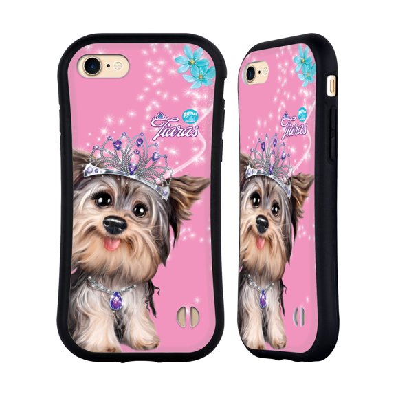 Head Case Designs Officially Licensed Animal Club International Royal Faces Yorkie Hybrid Case Compatible with Apple iPhone 7 / 8 / SE 2020 & 2022