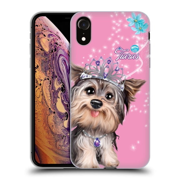 Head Case Designs Officially Licensed Animal Club International Royal Faces Yorkie Soft Gel Case Compatible with Apple iPhone XR