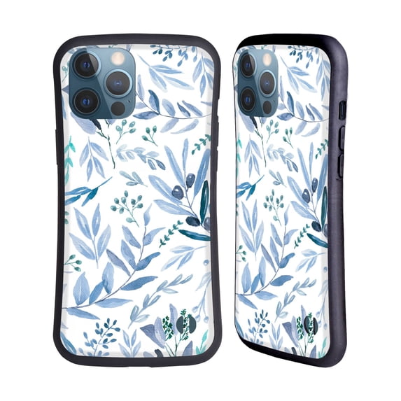Head Case Designs Officially Licensed Anis Illustration Bloomers Blue Eucalyptus Hybrid Case Compatible with Apple iPhone 13 Pro Max