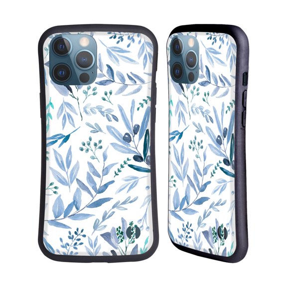 Head Case Designs Officially Licensed Anis Illustration Bloomers Blue Eucalyptus Hybrid Case Compatible with Apple iPhone 13 Pro Max
