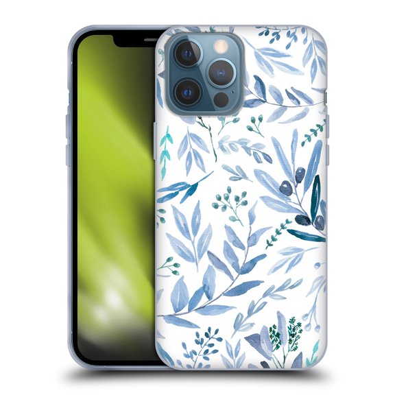 Head Case Designs Officially Licensed Anis Illustration Bloomers Blue Eucalyptus Soft Gel Case Compatible with Apple iPhone 13 Pro Max
