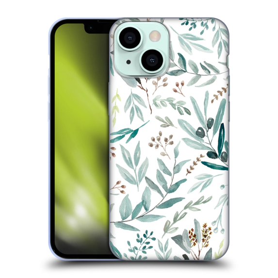 Head Case Designs Officially Licensed Anis Illustration Bloomers Eucalyptus Soft Gel Case Compatible with Apple iPhone 13 Mini