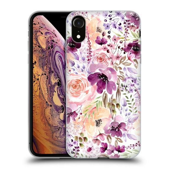 Head Case Designs Officially Licensed Anis Illustration Bloomers Floral Chaos Soft Gel Case Compatible with Apple iPhone XR