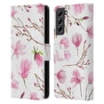 thumbnail image 1 of Head Case Designs Officially Licensed Anis Illustration Flower Pattern 2 Magnolia Leather Book Wallet Case Cover Compatible with Samsung Galaxy S21 FE 5G, 1 of 6