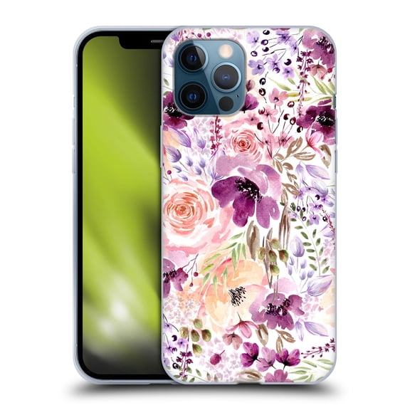 Head Case Designs Officially Licensed Anis Illustration Flower Pattern 3 Floral Chaos Soft Gel Case Compatible with Apple iPhone 12 Pro Max