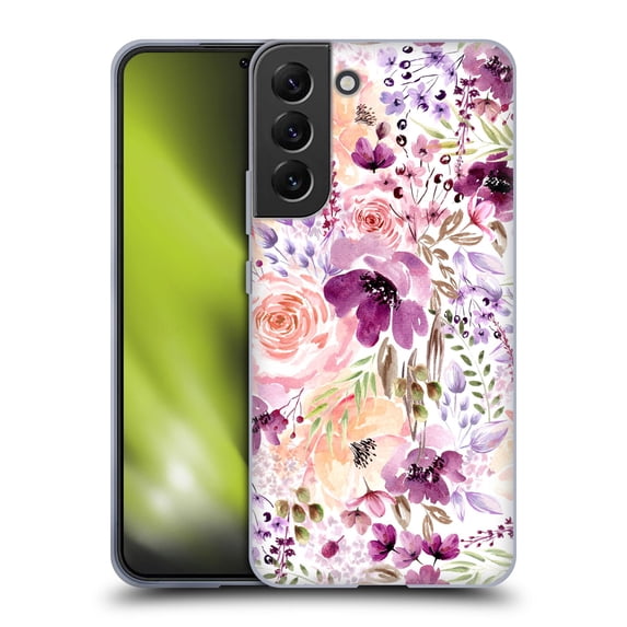 Head Case Designs Officially Licensed Anis Illustration Flower Pattern 3 Floral Chaos Soft Gel Case Compatible with Samsung Galaxy S22+ 5G