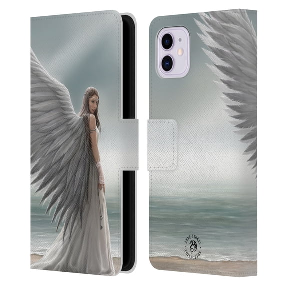 Head Case Designs Officially Licensed Anne Stokes Angels Spirit Guide Leather Book Wallet Case Cover Compatible with Apple iPhone 11