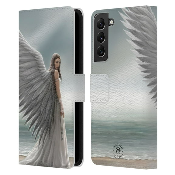 Head Case Designs Officially Licensed Anne Stokes Angels Spirit Guide Leather Book Wallet Case Cover Compatible with Samsung Galaxy S22+ 5G