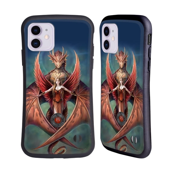 Head Case Designs Officially Licensed Anne Stokes Dragon Friendship Copperwings Hybrid Case Compatible with Apple iPhone 11