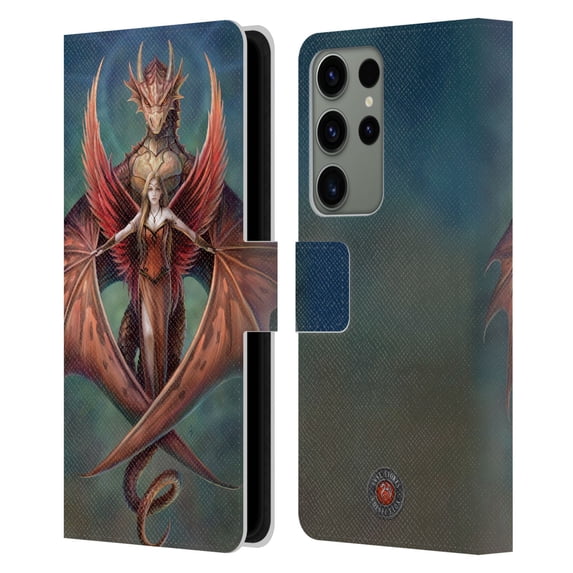 Head Case Designs Officially Licensed Anne Stokes Dragon Friendship Copperwings Leather Book Wallet Case Cover Compatible with Samsung Galaxy S23 Ultra 5G