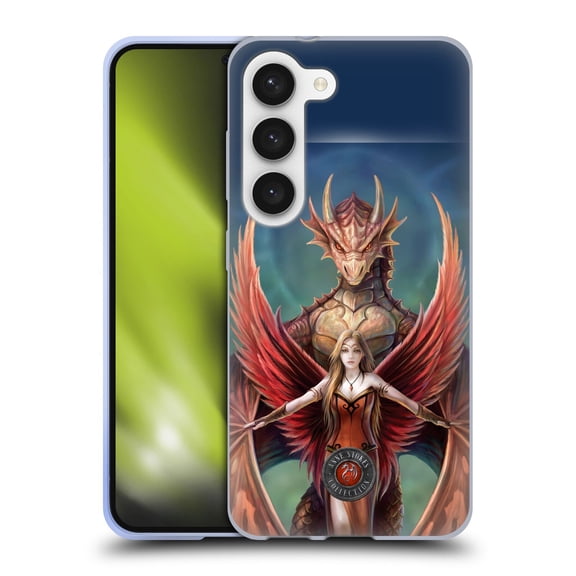 Head Case Designs Officially Licensed Anne Stokes Dragon Friendship Copperwings Soft Gel Case Compatible with Samsung Galaxy S23 5G