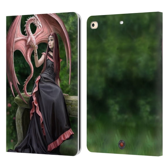 Head Case Designs Officially Licensed Anne Stokes Dragon Friendship Elegant Leather Book Wallet Case Cover Compatible with Apple iPad 9.7 2017 / iPad 9.7 2018
